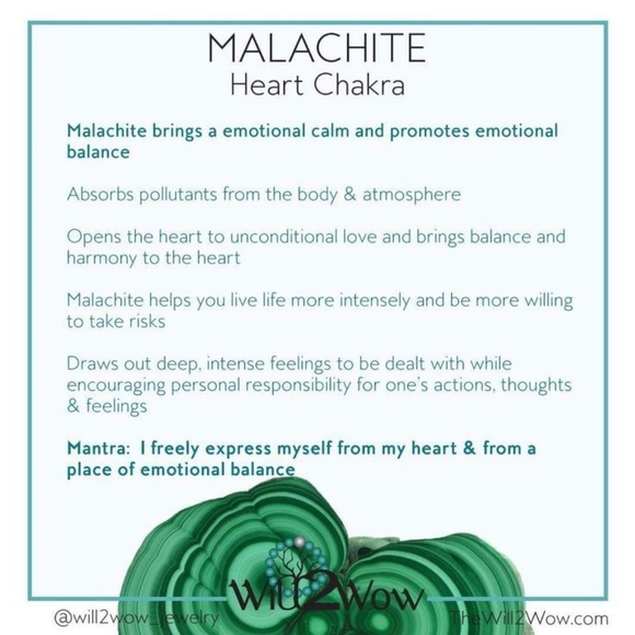 Malachite, matte black agate healing bracelet - Picture 3 of 4